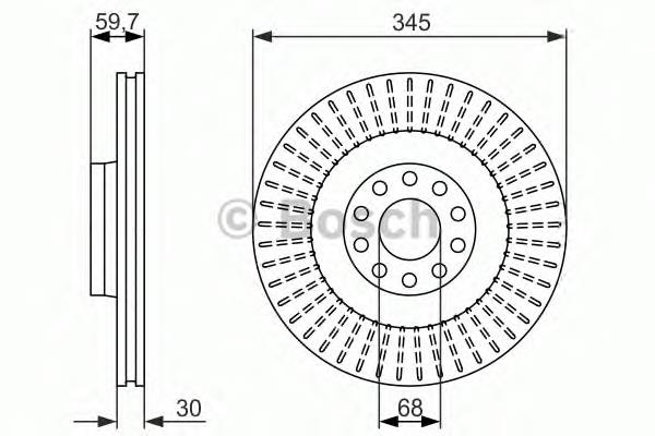 0986479589 Bosch disco do freio dianteiro