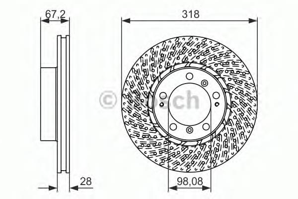 0986479549 Bosch disco do freio dianteiro