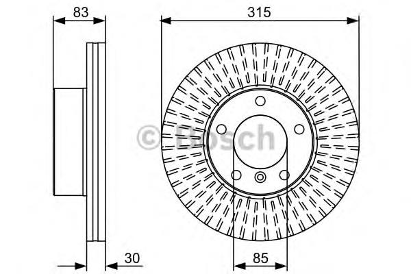 0986479568 Bosch disco do freio dianteiro