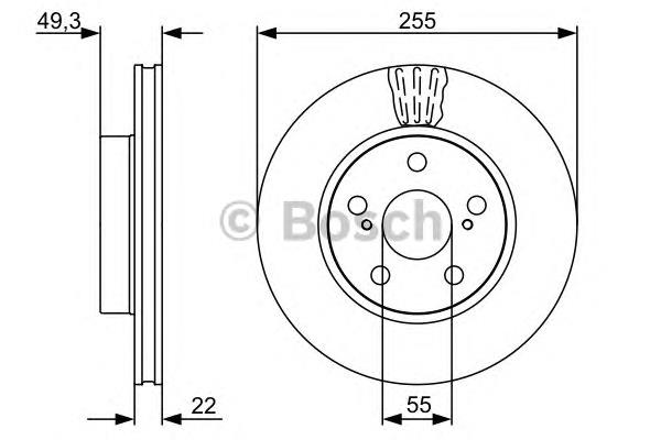 0 986 479 564 Bosch disco do freio dianteiro