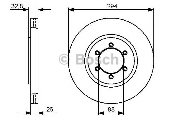 Передние тормозные диски 0986479416 Bosch