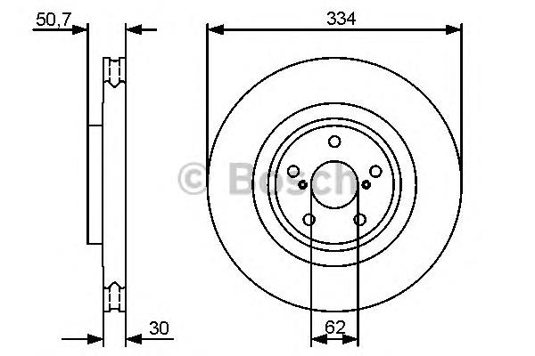 0986479433 Bosch disco do freio dianteiro