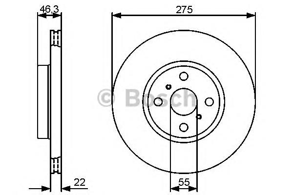 Передние тормозные диски 0986479431 Bosch