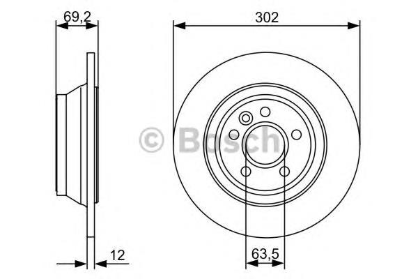 0986479396 Bosch disco do freio traseiro