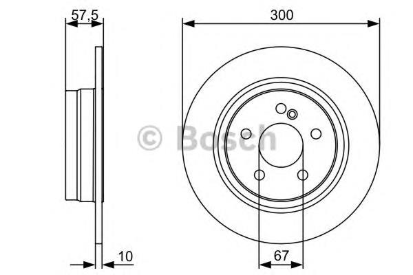 0986479410 Bosch disco do freio traseiro