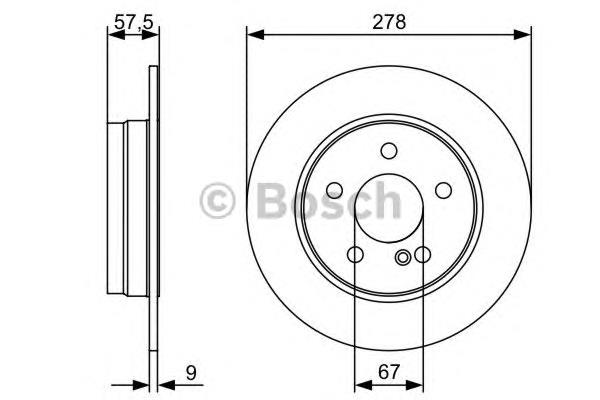 0 986 479 409 Bosch disco do freio traseiro