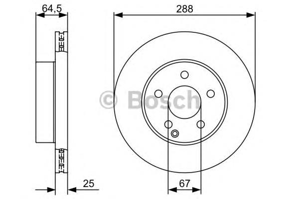 0 986 479 406 Bosch disco do freio dianteiro