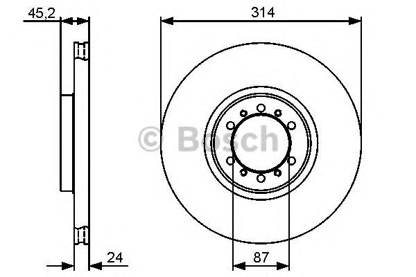 0 986 479 469 Bosch disco do freio dianteiro