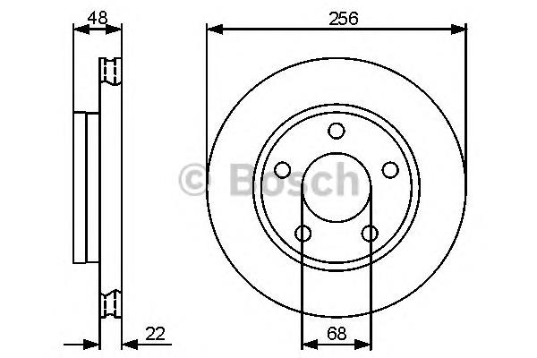 0986479463 Bosch disco do freio traseiro