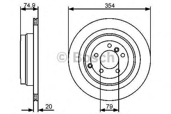 0986479479 Bosch disco do freio traseiro