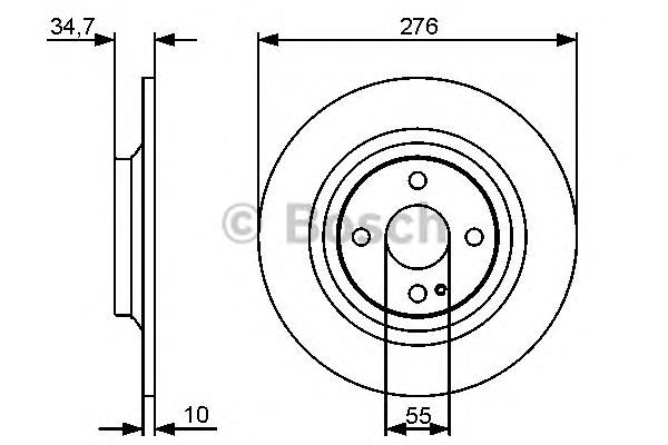 0986479473 Bosch disco do freio traseiro