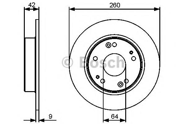 0986479451 Bosch disco do freio traseiro