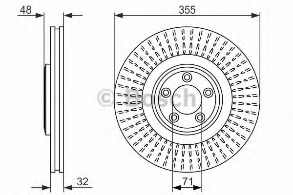 0 986 479 754 Bosch disco do freio dianteiro