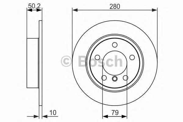 0986479728 Bosch disco do freio traseiro