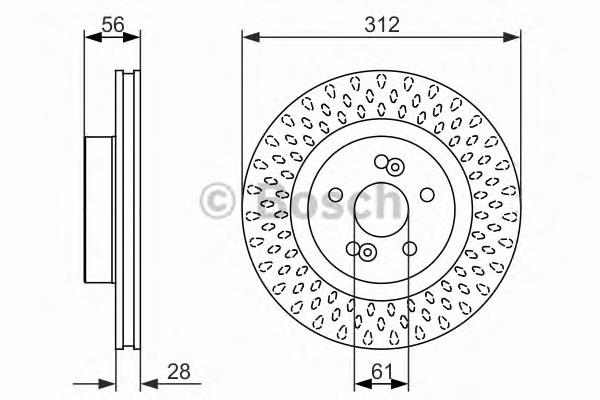 0986479723 Bosch disco do freio dianteiro