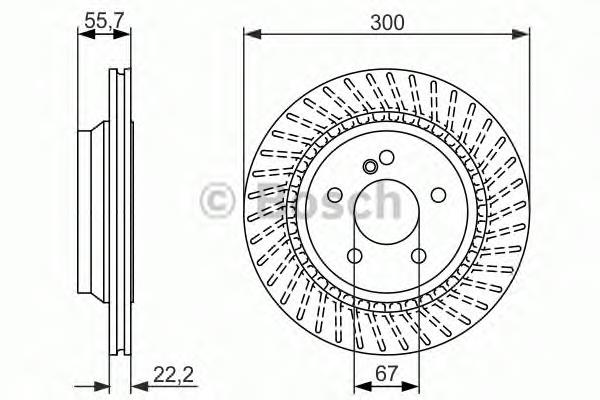 0986479655 Bosch disco do freio traseiro