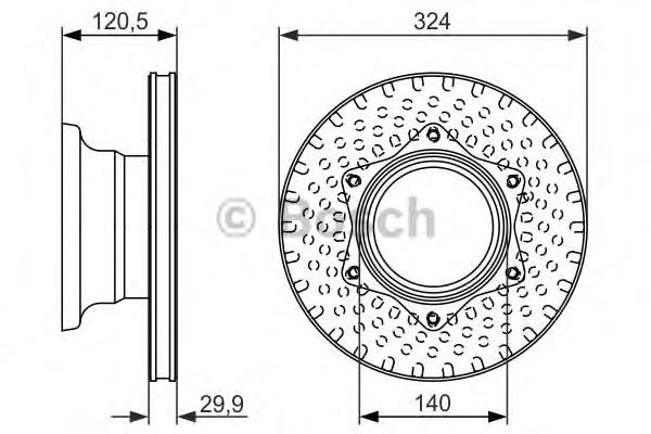 0986479600 Bosch disco do freio traseiro