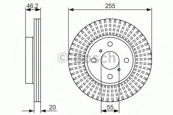 0 986 479 616 Bosch disco do freio dianteiro