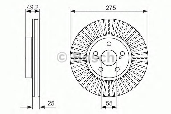 0986479619 Bosch disco do freio dianteiro