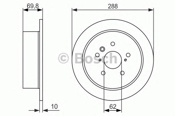 0986479614 Bosch disco do freio traseiro