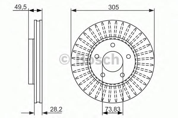 0 986 479 698 Bosch disco do freio dianteiro