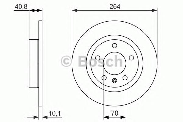 0986479715 Bosch disco do freio traseiro