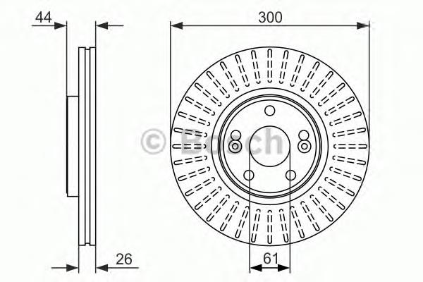 0986479668 Bosch disco do freio dianteiro