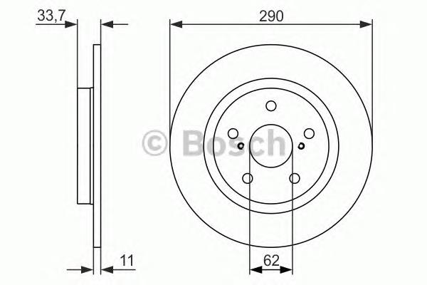 0986479656 Bosch disco do freio traseiro