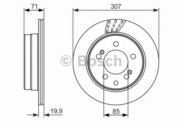 0986479665 Bosch disco do freio traseiro