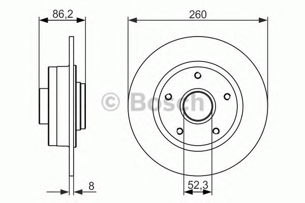 986479684 Bosch disco do freio traseiro