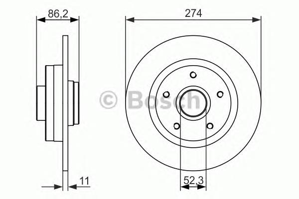 0 986 479 682 Bosch disco do freio traseiro