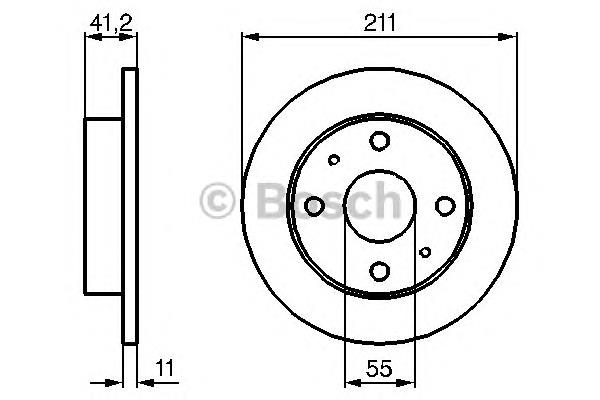 0986479119 Bosch disco do freio dianteiro