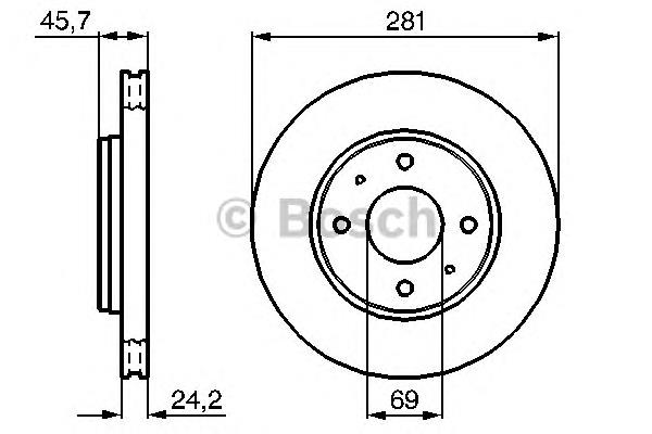 0986479139 Bosch disco do freio dianteiro