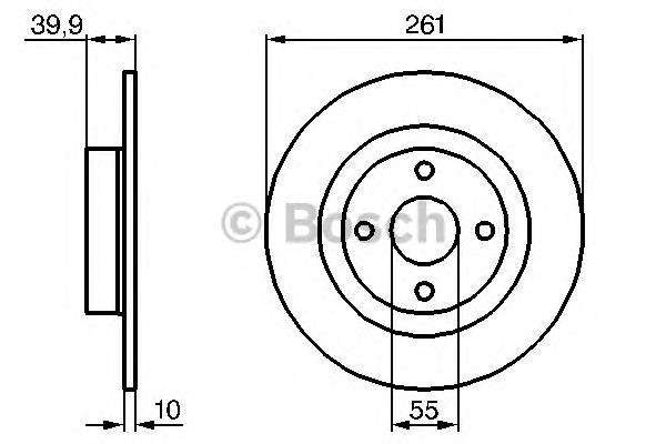 0 986 479 128 Bosch disco do freio traseiro