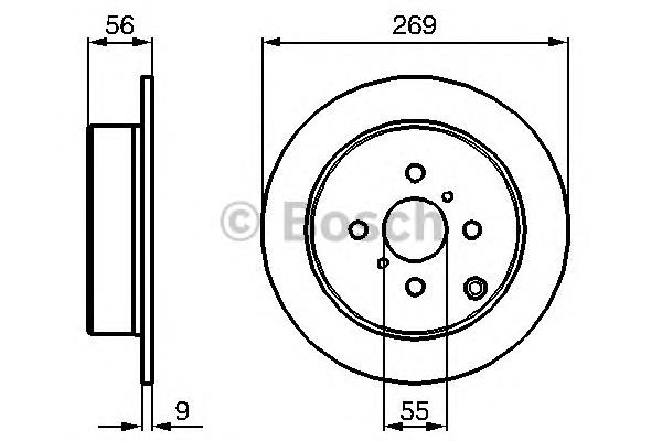 0986479087 Bosch disco do freio traseiro