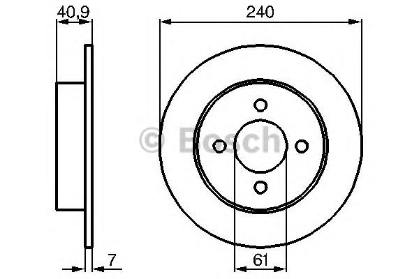 0986479104 Bosch disco do freio traseiro