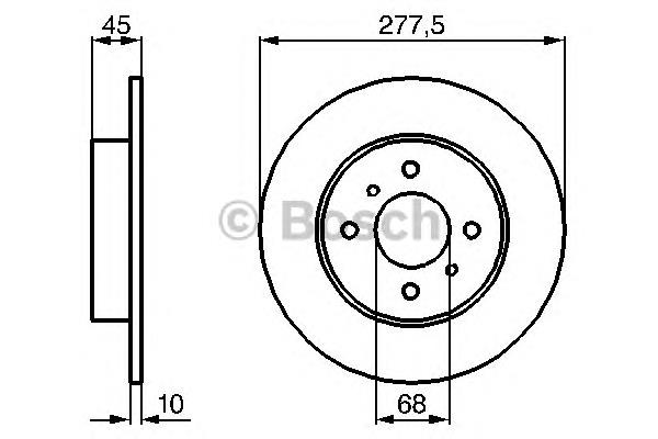 0986479105 Bosch disco do freio traseiro