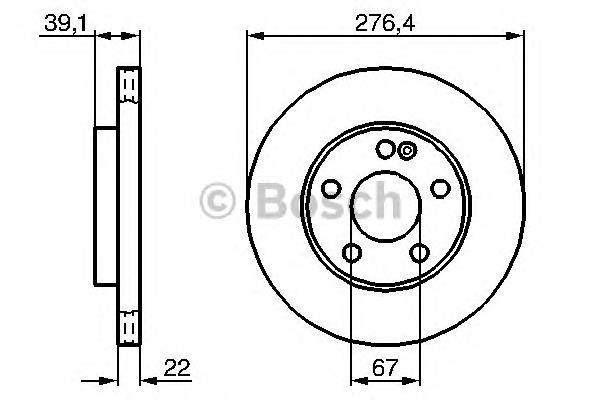 0 986 479 186 Bosch disco do freio dianteiro