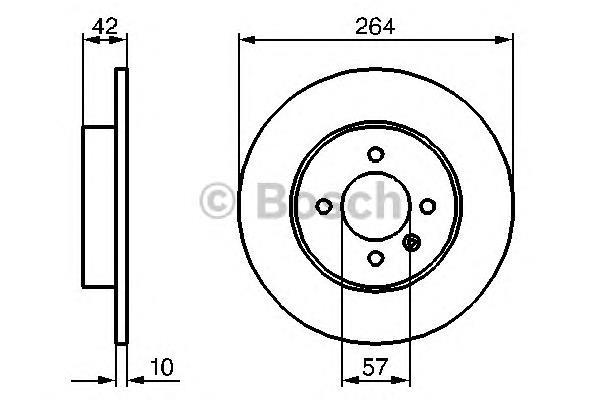 0986479191 Bosch disco do freio traseiro