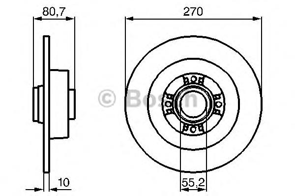 0986479196 Bosch disco do freio traseiro