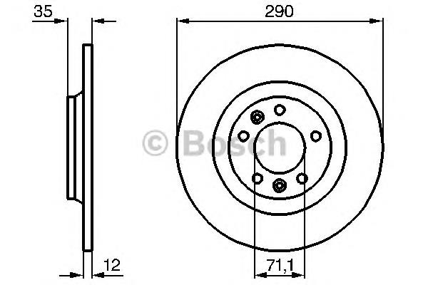 0986479194 Bosch disco do freio traseiro