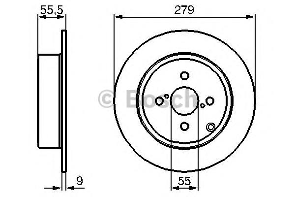 0986479149 Bosch disco do freio traseiro