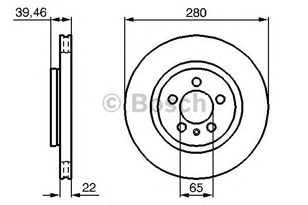 0 986 479 156 Bosch disco do freio dianteiro