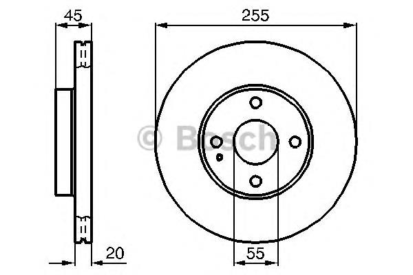 0 986 478 996 Bosch disco do freio dianteiro