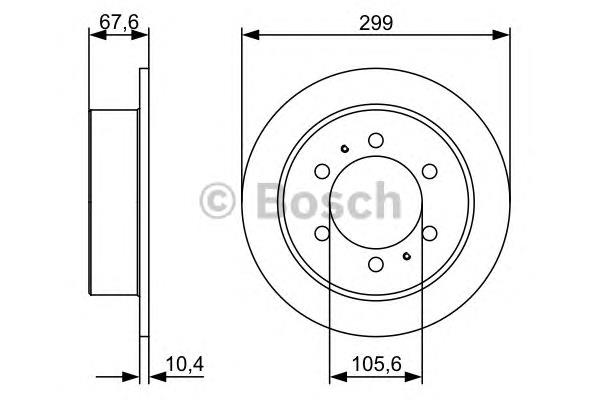 0986478999 Bosch disco do freio traseiro