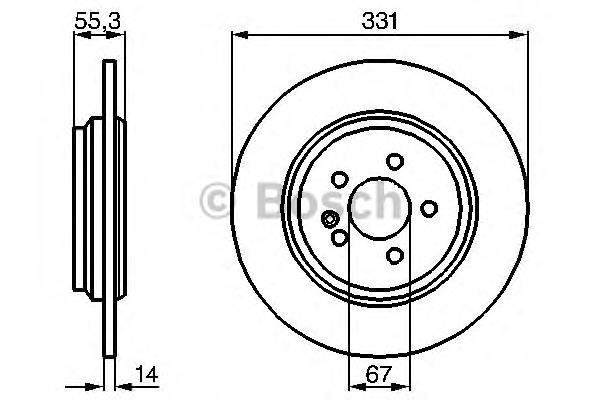 0986478995 Bosch disco do freio traseiro