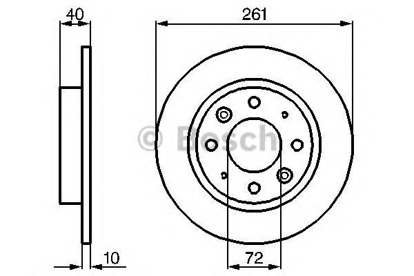 0986479018 Bosch disco do freio traseiro