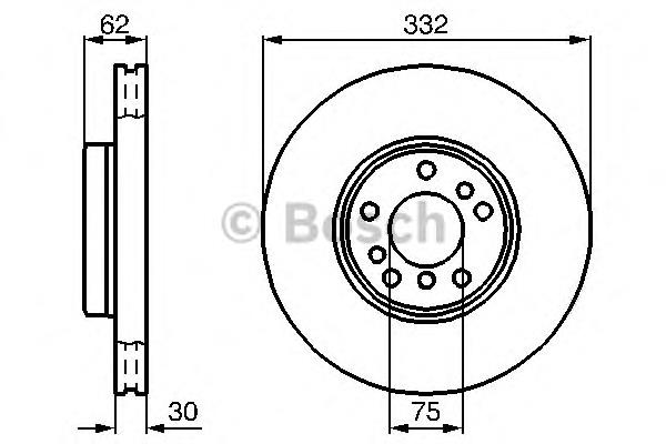 0986478973 Bosch disco do freio dianteiro