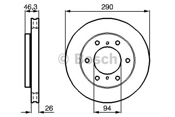 0986478990 Bosch disco do freio dianteiro