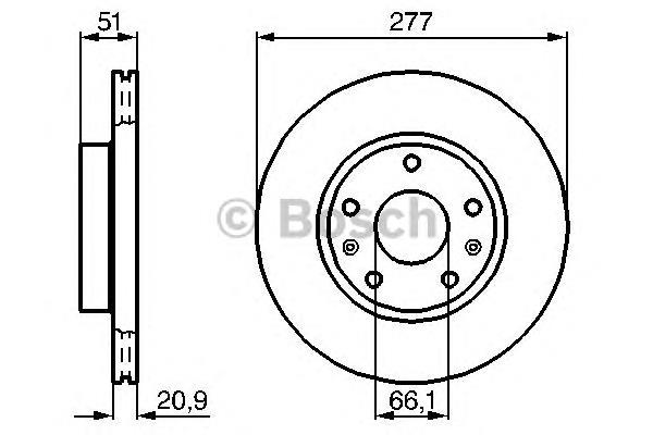 0986478992 Bosch disco do freio dianteiro